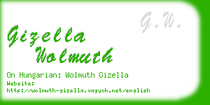 gizella wolmuth business card